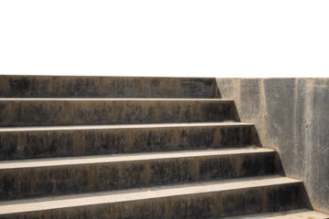concrete staircase isolated on white
