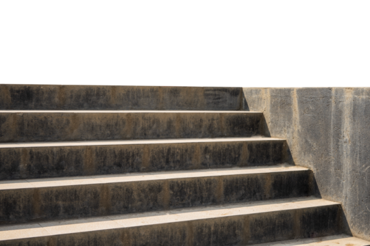 concrete staircase isolated on white