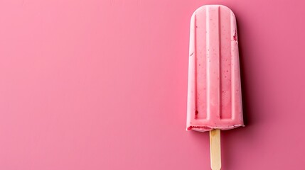 A ice cream popsicle on a solid color background.