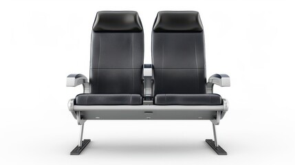 sleek airplane passenger seat on isolated white background modern travel