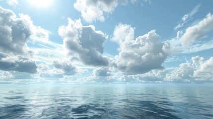 Sky with clouds and ocean