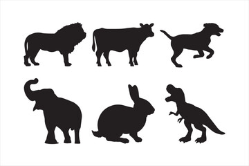 Animals silhouette vector illustration