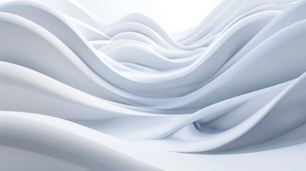 Fototapeta premium Abstract white wave pattern background