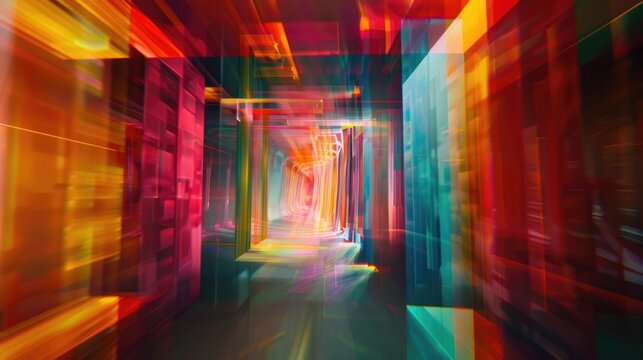 Immerse yourself in a world of vibrant colors and dynamic shapes AIG535