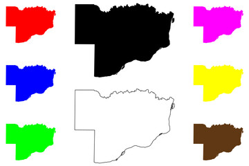 Scott County, Iowa (U.S. county, United States of America, USA, U.S., US) map vector illustration, scribble sketch Scott map