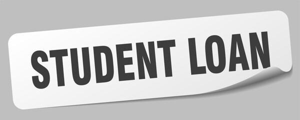 student loan sticker. student loan label