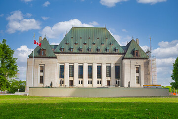 Fototapeta premium Ottawa, Ontario, Canada. May 20, 2024: The Supreme Court of Canada building on a sunny day.