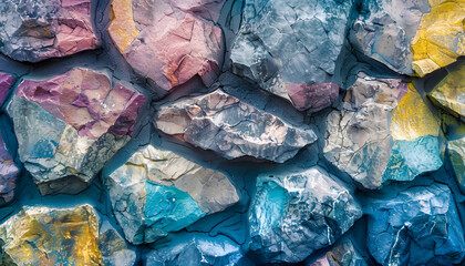 Obraz premium Rock wall, Colorful stone background