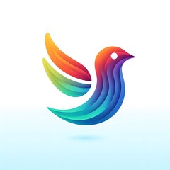 AI Generate of Abstract Logo in the Shape of Bird. Vector, Logo, Symbol.