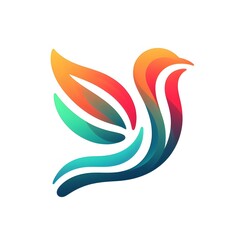Naklejka premium AI Generate of Abstract Logo in the Shape of Bird. Vector, Logo, Symbol.