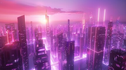 Obraz premium futuristic, abstract, illustration, design, laser, night, technology, blue, bright, vector, background, galaxy, glowing, poster, template, sky, nostalgia, purple, light, striped, geometric, 1980, retr