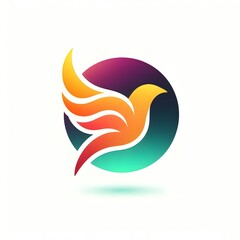 Obraz premium AI Generate of Abstract Logo in the Shape of Bird. Vector, Logo, Symbol.