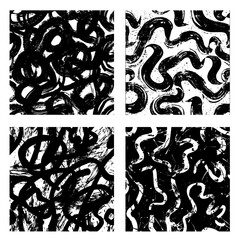 Grunge texture set. Marker doodle. Urban grunge overlay. Paint texture with spray effect and ink splashes.