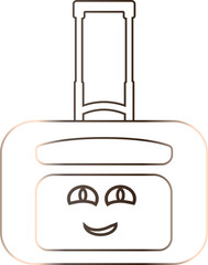 Smiling travel bag for travel design banner advertising.