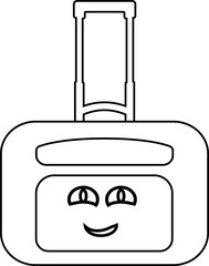 Smiling travel bag for travel design banner advertising.