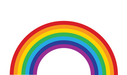 Obraz premium Rainbow vector illustration. Colorful abstract design. Color graphic symbol rain bow.