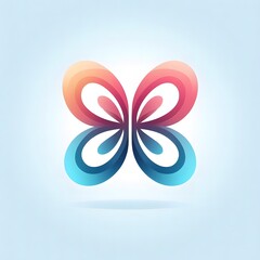 AI Generate of Abstract Logo in the Shape of Butterfly. Vector, Logo, Symbol.