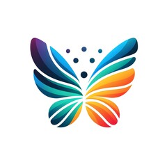 Obraz premium AI Generate of Abstract Logo in the Shape of Butterfly. Vector, Logo, Symbol.