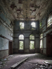 Obraz premium Explore and photograph abandoned and forgotten spaces.