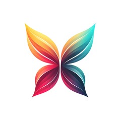 Naklejka premium AI Generate of Abstract Logo in the Shape of Butterfly. Vector, Logo, Symbol.