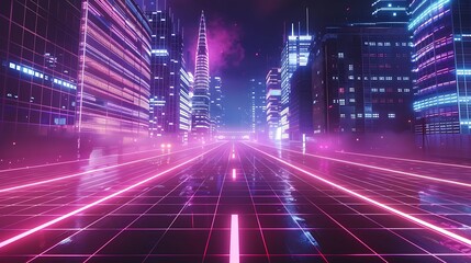 futuristic, abstract, illustration, design, laser, night, technology, blue, bright, vector, background, galaxy, glowing, poster, template, sky, nostalgia, purple, light, striped, geometric, 1980, retr