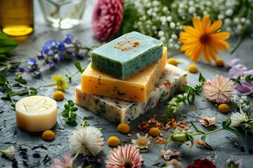 A bunch of soap bars stacked on top of each other
