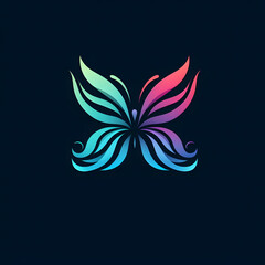 Fototapeta premium AI Generate of Abstract Logo in the Shape of Butterfly. Vector, Logo, Symbol.