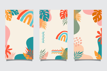 Summer abstract background with copy space for text for banner, greeting card, poster, advertising and social media stories design templates