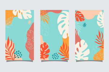 Summer abstract background with copy space for text for banner, greeting card, poster, advertising and social media stories design templates