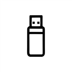 Simple USB Flash Disk Vector with Minimalist and modern design