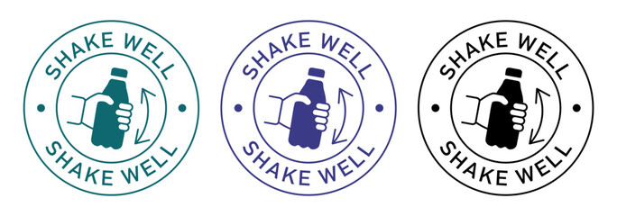Shake well before use vector. Shake the bottle well icon.