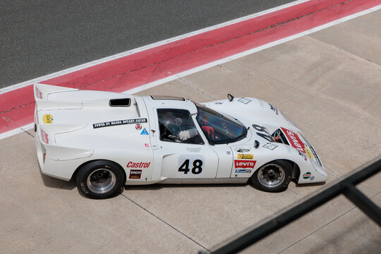 Los Arcos, Spain-May 25, 2024: 1970 Chevron B16-Mazda Bi-Rotor (Wankel engine) on Circuito de Navarra