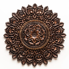 a mandala pattern made from coffee beans, representing focus and concentration. 