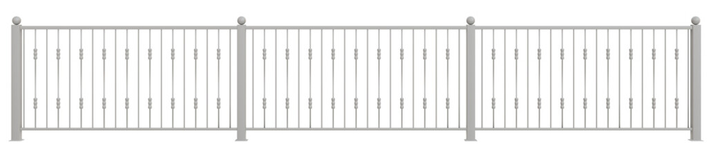 D render showcases a functional Indochine balustrade with handrail and decorative elements. Combining timeless aesthetics with modern safety features, it elevates your design