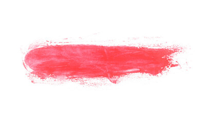 Red watercolor paint brush stroke isolated on transparent background. watercolor png.