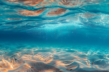  crystal-clear ocean water with beautiful sand visible on the bottom