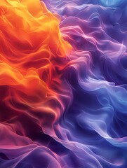 Fototapeta premium Captivating Abstract Wavy Lines with Mesmerizing Gradients and Dynamic Energy