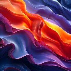 Obraz premium Captivating Flowing Colorful Abstract Digital Artwork with Dynamic Gradients and Amorphous Shapes