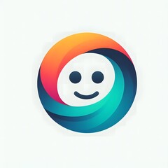 Fototapeta premium AI Generate of Abstract Logo in the Shape of Smile Face. Vector, Logo, Symbol.