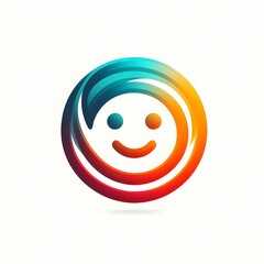 Fototapeta premium AI Generate of Abstract Logo in the Shape of Smile Face. Vector, Logo, Symbol.