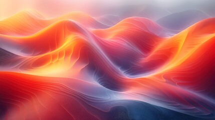 Obraz premium Mesmerizing Abstract Lines and Vivid Hues in Organic Digital