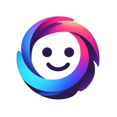 Fototapeta premium AI Generate of Abstract Logo in the Shape of Smile Face. Vector, Logo, Symbol.