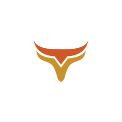 Letter V Bull Logo Vector