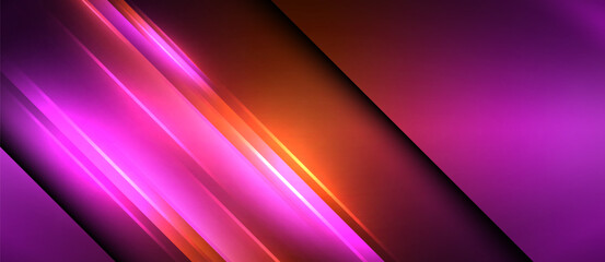 Neon glowing circle rays, light round lines in the dark, planet style neon wave lines. Energetic electric concept design for wallpaper, banner, background