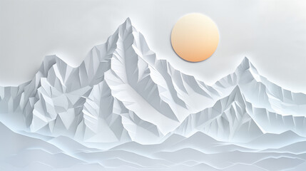 Fototapeta premium Mountain 3d art background