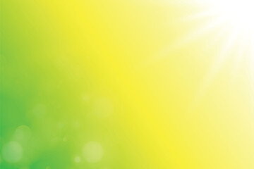 Sunburst background with sun flare effect green summer background