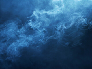 Obraz premium Fog in the darkness, abstract dark blue background for display