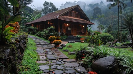 Traditional house with fresh view