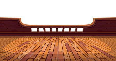 Empty deck on a ship © NADEZHDA