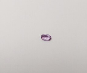 Amethyst  gemstones violet oval back
